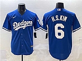 Men's Los Angeles Dodgers #6 H.S.Kim Royal Cool Base Stitched Jersey,baseball caps,new era cap wholesale,wholesale hats
